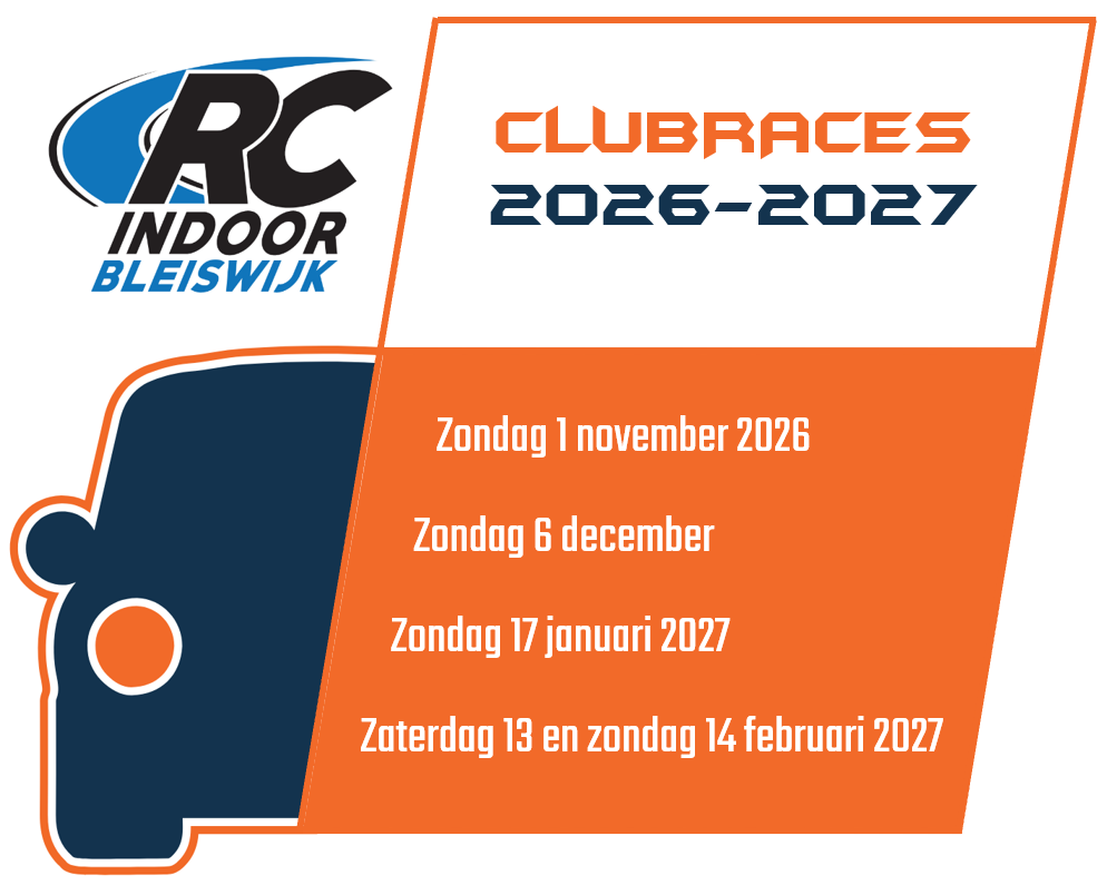 RC Indoor Bleiswijk Clubraces 2026-2027 affiche